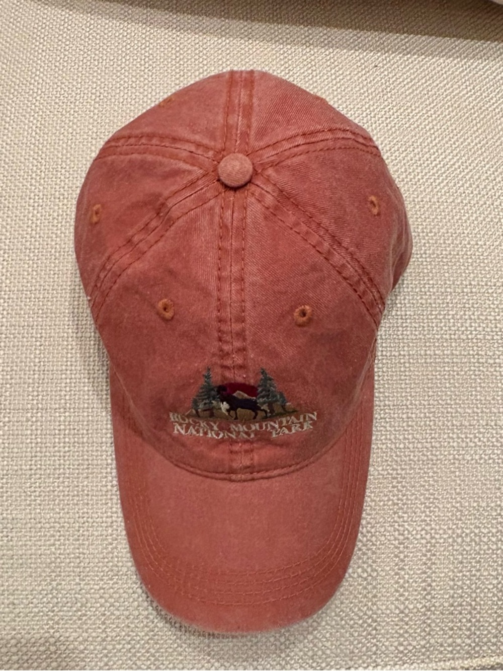 Rocky Mountain National Park Burnt Orange Cotton Washed/Embroidered Mountain Hat - Picture 4 of 9